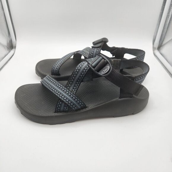 Chaco Men's Sandals Tribal Hiking Sport Camping Black Size US 11 Gray Black - Picture 2 of 5